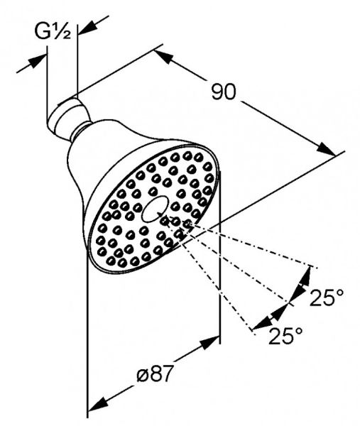 Верхний душ Kludi A-QA хром 6219105-00